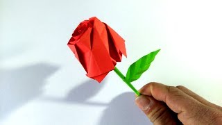 Rosa de Origami  How to make a paper rose [upl. by Kathlin]