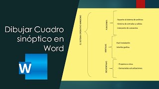 Dibujar Cuadro sinóptico en Word [upl. by Ecar]