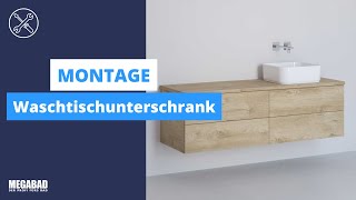 Architekt Waschtischunterschrank  Montage  Megabad [upl. by Safire]