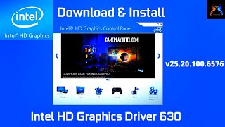 Download amp Install IntelR HD amp UHD Graphics 630 Standard Driver [upl. by Linnette]