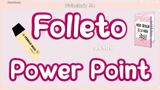 COMO HACER UN FOLLETO CREATIVO EN POWER POINT DIPTICO [upl. by Ellednahc]