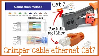 CÓMO CRIMPAR CABLE ETHERNET CAT7 [upl. by Wallraff]