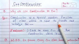 Why we use constructor  Every c class has constructor either given by user or added by compiler [upl. by Eednarb89]