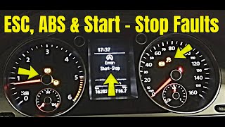 Volkswagen With Multiple Faults ABS ESC Start Stop Electronic Park Brake Power Steering [upl. by Nilya]