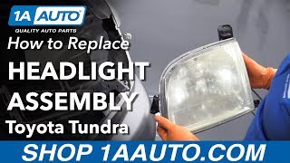 How to Replace Headlight Assembly on a 0006 Toyota Tundra [upl. by Nyllek]