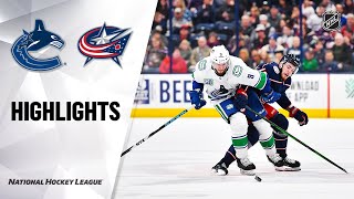 NHL Highlights  Canucks  Blue Jackets 030120 [upl. by Kellene957]