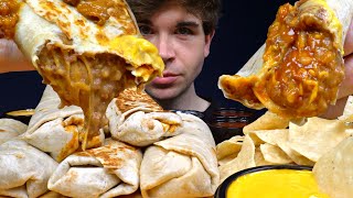 ASMR MUKBANG EXTRA CHEESE BURRITOS amp CHIPS  WITH CHEESE [upl. by Leakcim871]