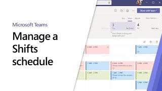 How to manage a Shifts schedule in Microsoft Teams [upl. by Yrtnahc632]