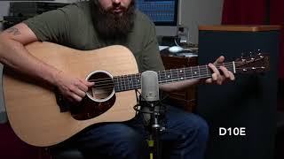 Martin Road Series Comparison  Dreadnought Junior vs D10E [upl. by Tella]