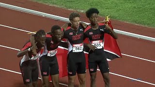 Carifta Games  Team TTO Wins Relay [upl. by Ahsile]