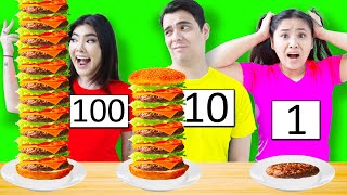 100 LAYERS FOOD CHALLENGE IN 24 HOURS  FUNNY 100 COATS OF THINGS BY CRAFTY HACKS [upl. by Adam]