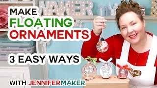 Make Easy Floating Ornaments with a Cricut [upl. by Rawde]