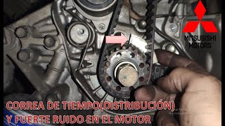 Correa de Tiempo distribución Mitsubishi Lancer Paso a Paso  timing Belt [upl. by Hippel]