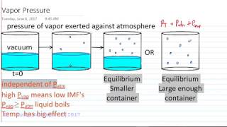 Vapor Pressure and Dynamic Equilibrium [upl. by Orji286]