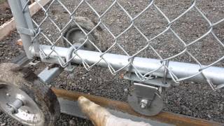 24 ChainLink Custom Driveway Roll Gate on Rail [upl. by Heidt]