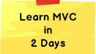 Learn ASPNET MVC 5  Model view controller step by step in 2 days  16 hours [upl. by Aneela379]