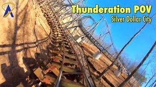 Thunderation Roller Coaster POV at Silver Dollar City [upl. by Avot28]