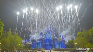 Excellent Castle View NEW Disneyland Forever Fireworks  60th Diamond Celebration [upl. by Doykos]