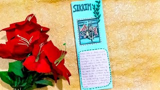 How to make Brochure on Sikkim Sikkim project easy and attractive❤ [upl. by Nydia488]