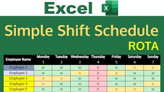 Idea to create Employee Shift Schedule in Excel [upl. by Ttoile]