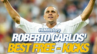 Real Madrid  Roberto Carlos best freekicks [upl. by Fechter]