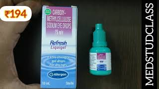 Refresh liquigel eye drops carboxy methyl cellulose dry eye lubricant drops [upl. by Inalej]