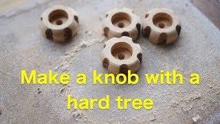 DIY 木製ノブ Make a knob with a hard tree [upl. by Ahron788]