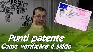 Punti patente Come verificare il saldo [upl. by Cyn]