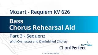 Mozarts Requiem Part 3  Sequenz  Bass Chorus Rehearsal Aid [upl. by Reiss]