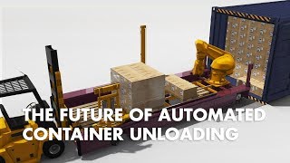 Automated Container Unloading  concept [upl. by Otrebireh]