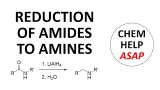 amide reduction amp amine synthesis [upl. by Malinde]