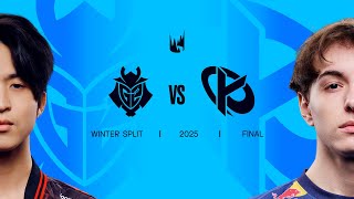 G2 vs KC  2025 LEC Winter Split Playoffs  Split Final [upl. by Nacul999]