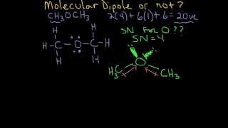 Molecular Dipole Moment Example 3 dimethyl ether CH3OCH3 [upl. by Aitret]