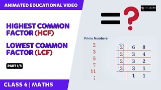 Highest common factor  HCF  Lowest common multiple  LCM  Part 13  English  Class 6 Maths [upl. by Launce714]