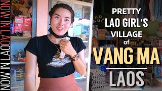 Pretty Lao Girls Village of Vang Ma Laos  Covid Relief Pt2  Now in Lao [upl. by Neevan]