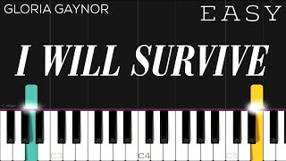 Gloria Gaynor  I Will Survive  EASY Piano Tutorial [upl. by Feigin]