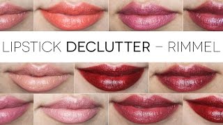 Rimmel Lipstick Swatch and Declutter  Moisture Renew Lasting Finish [upl. by Eelessej]