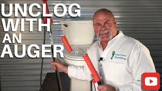 How To Unclog A Toilet With An Auger  DIY Plumbing  The Expert Plumber [upl. by Netnerb]