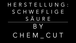 Herstellung von schwefliger Säure [upl. by Grantland]