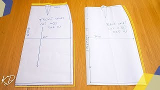 HOW TO DRAFT BASIC SKIRT PATTERNS  KIM DAVE [upl. by Clauddetta]