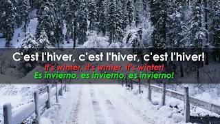 Cest lhiver  Pierre Lalonde  French song with subtitles [upl. by Nahtahoj]