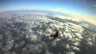 Instructor chases Student Skydiver to 2000 ft and pulls [upl. by Anilys]