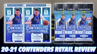 202021 Panini Contenders Basketball Retail Blaster Box amp Value Fat Pack BreakReview [upl. by Aihsenor990]