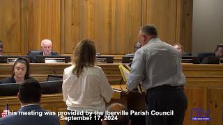 Iberville Parish Council Meeting 91724 [upl. by Chip]