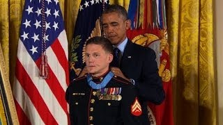 Marine Cpl Carpenter awarded Medal of Honor [upl. by Nagiem]