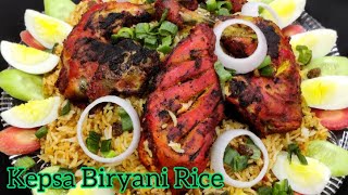 Kepsa Biryani Rice Recipe  Kabsa Rice  Making Plating of Chicken Kepsa Rice [upl. by Poole]