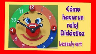 Cómo hacer un reloj didáctico fácil [upl. by Lory]