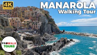 Cinque Terre Italy Walking Tour  Manarola 4K with Captions by Prowalk Tours [upl. by Asle]