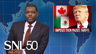 Weekend Update Trump Causes Tariff Confusion Elon Musks SpaceX Starship Explodes  SNL [upl. by Avika746]