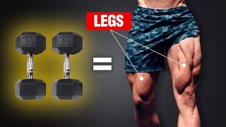 The Ultimate Leg Workout for Mass DUMBBELLS ONLY [upl. by Prader264]